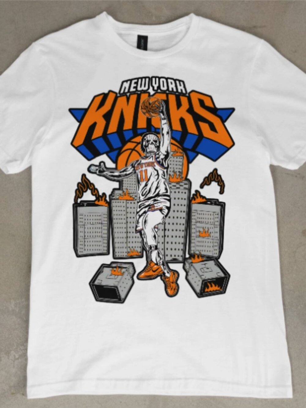 Jalen Brunson New York Knicks Vintage NBA Basketball Graphic Tee Y2K